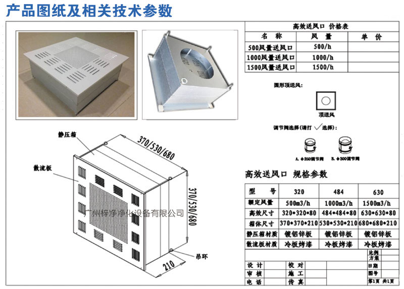500、1000、1500新型高效送風(fēng)口規(guī)格尺寸